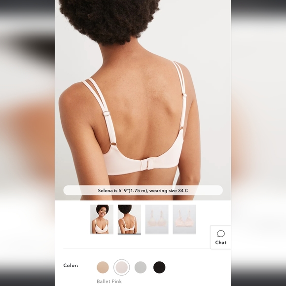 Aerie Pink Sunnie Wireless Push Up Bra, light blush 32D ballet pink 🩷🩷🩷 NWT - Picture 2 of 11